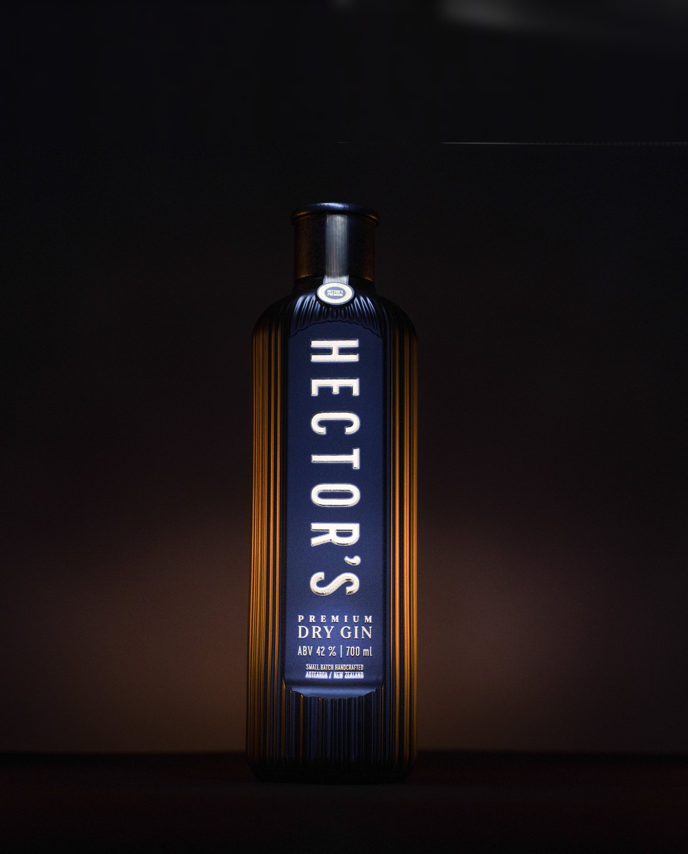 Hector's Premium Dry Gin bottle
